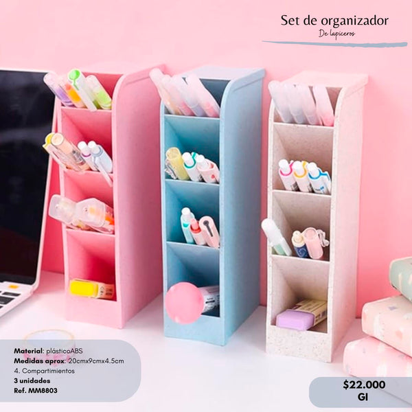 Set organizador de lapiceros