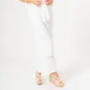 Pantalòn bota ancha, con bordado crema (4296450)