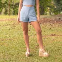 Short de Tiro Alto con Ajuste celeste (11710309)