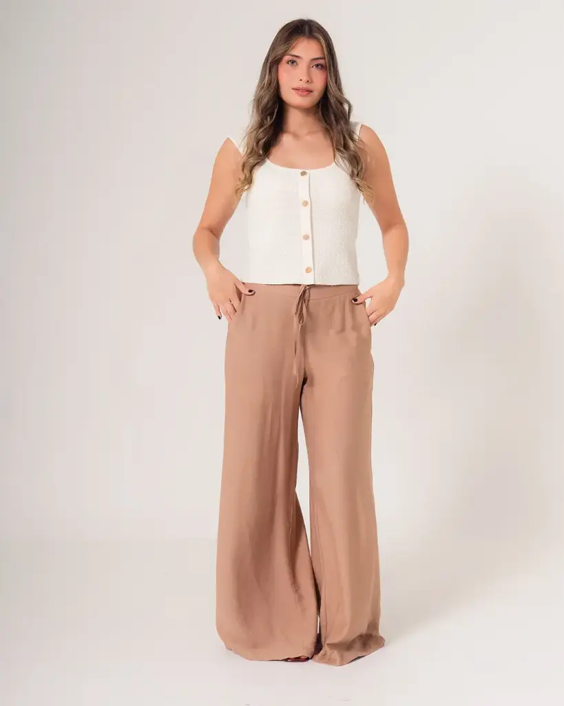 Pantalón Culotte con Cordón Ajustable camel (10728257)