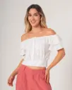 Blusa de hombros descubiertos ivory (10105142)