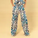 Pantalon recto pretina posterior resortada navy (PA1399)