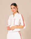  Blusa con Detalles Cuello Mao (1154262)