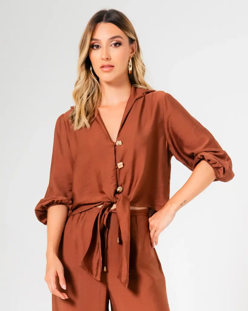 Blusa Camisera Nudo (1154266)