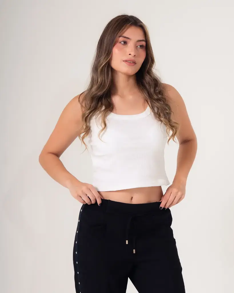 Blusa basica tipo musculosa natural (1644)