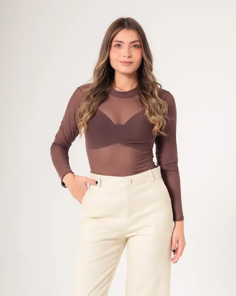 Blusa Manga Larga (3031-B) café 