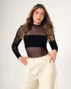 Body Manga Larga surcida negro (3031)   
