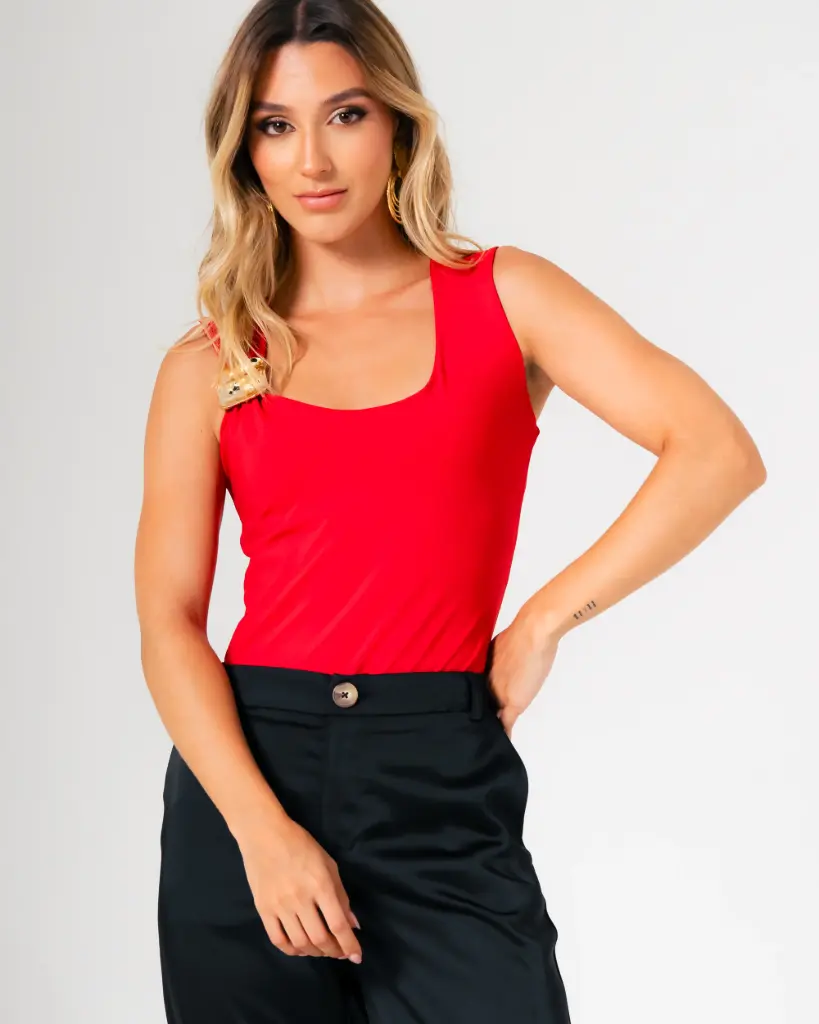 Body Sisa Con Herraje En Hombro Rojo (S11865)