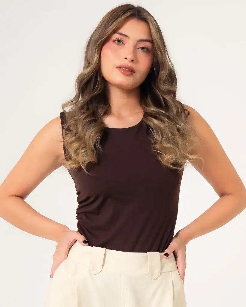 Body Sisa Surcido En Hombro Y Costado  Chocolate (S11644)