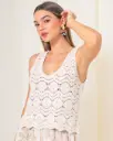 Top Tejido Calado beige