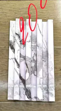 Panel Ranurado X1  Canales Gruesas blanco con vetas 16x290