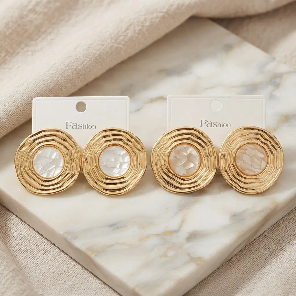 Aretes Tipo Argolla Dorados