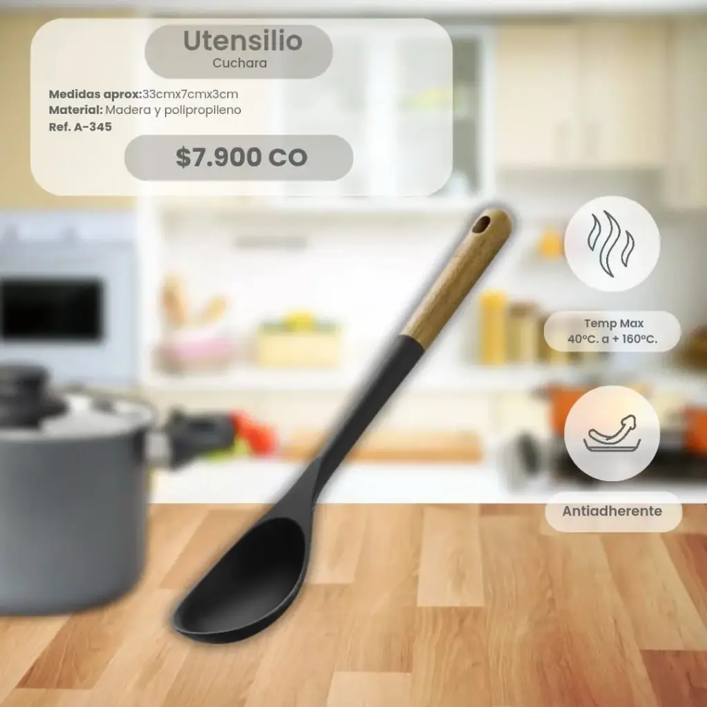 CUCHARA MADERA NYLON