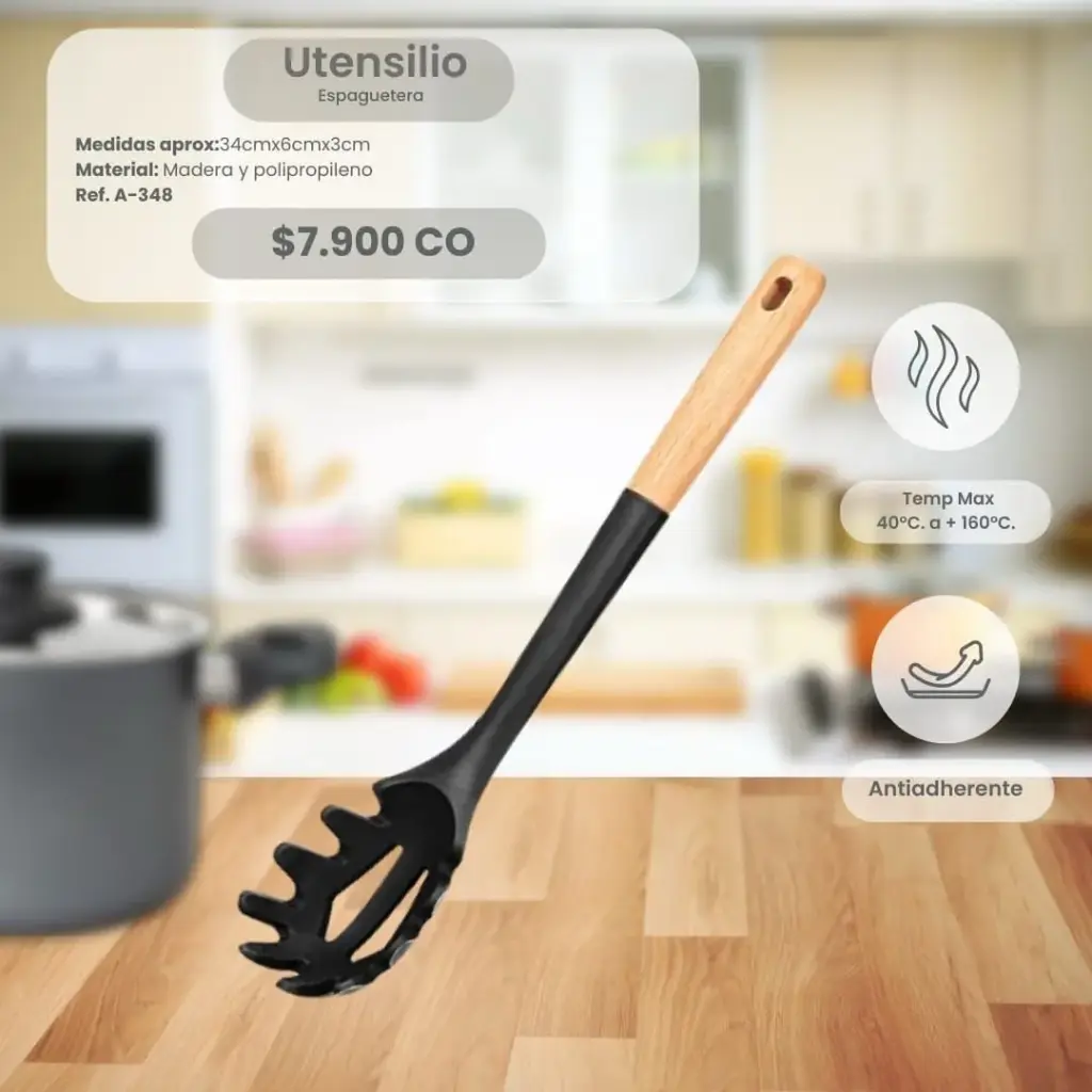 ESPAGUETERA MADERA NYLON