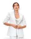 Chaleco tipo blazer blanco