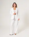 Chaleco tipo blazer blanco