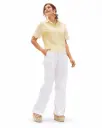 Pantalón tipo sastre blanco