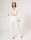 Pantalón tipo sastre blanco