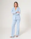 Pantalón tipo sastre celeste