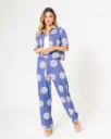 Pantalón con elástico en cintura con detalles bordados Jeans 
