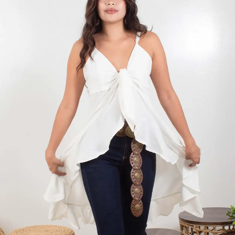 Blusón tiras de anudar boleros  