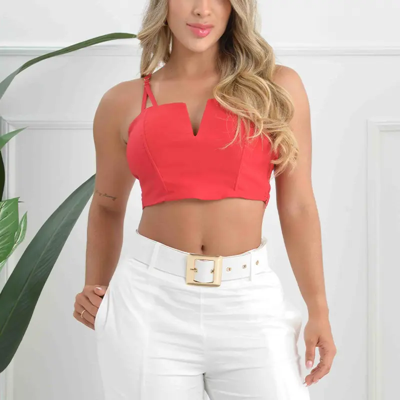 CROP TOP ROJO TS ROJO