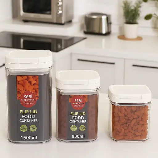 [8533] Recipiente Acrílico x3 Cuadrado