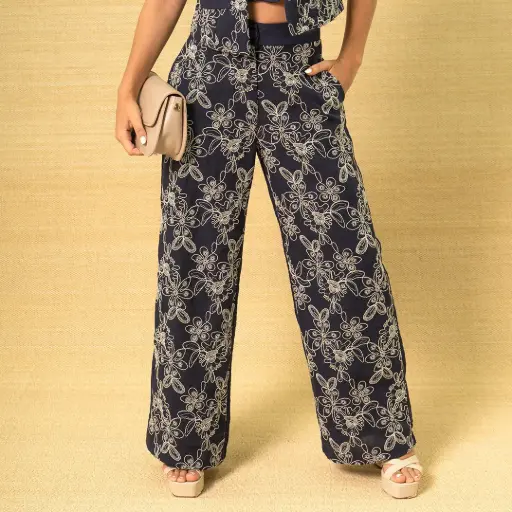 Pantalón bota ancha azul claro (4254200)