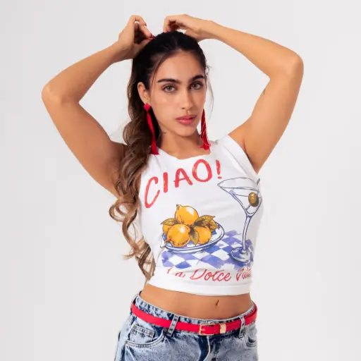 Camiseta sisa la dolce vita crudo