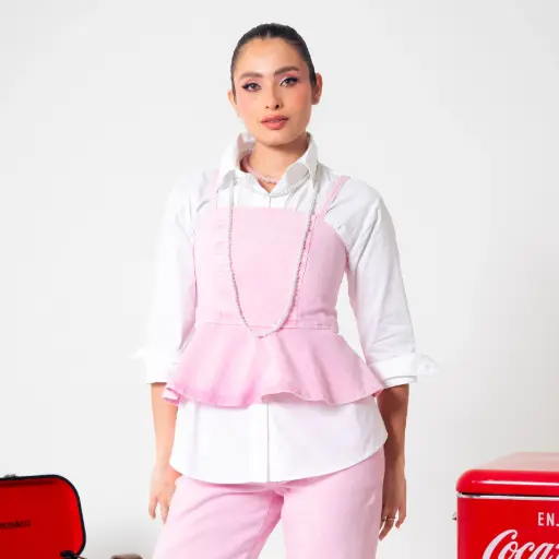 Top tiras con corte peplum (BL2022)