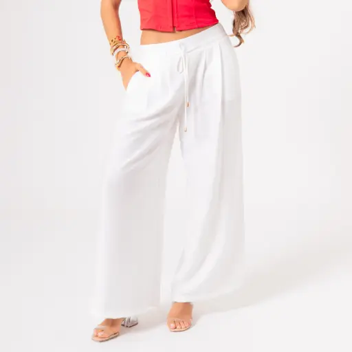 Pantalón de tiro alto con diseño (1154108)