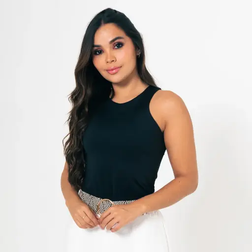 Blusa sisa básica tipo musculosa (1242) negro