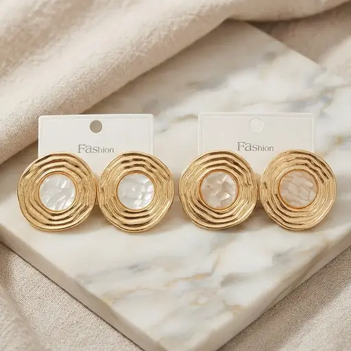 [BELL630] Aretes Tipo Argolla Dorados