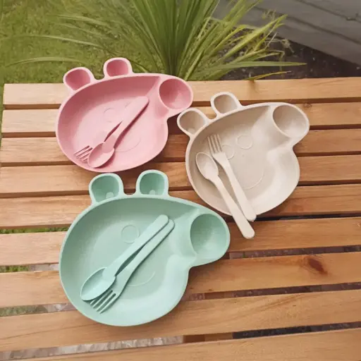 [819] PLATO CON CUBIERTO P/NIÑOS PEPA PIG